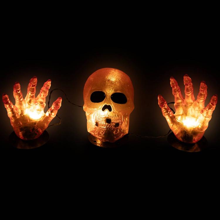 Northlight Seasonal 8.5in. Skull & Hands Outdoor Halloween Decor