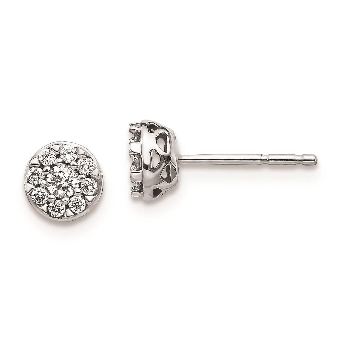 Pure Fire 14kt. White Gold Lab Grown Diamond Cluster...