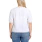 Plus Size NY Collection Short Sleeve Crochet Trim Blouse - image 2