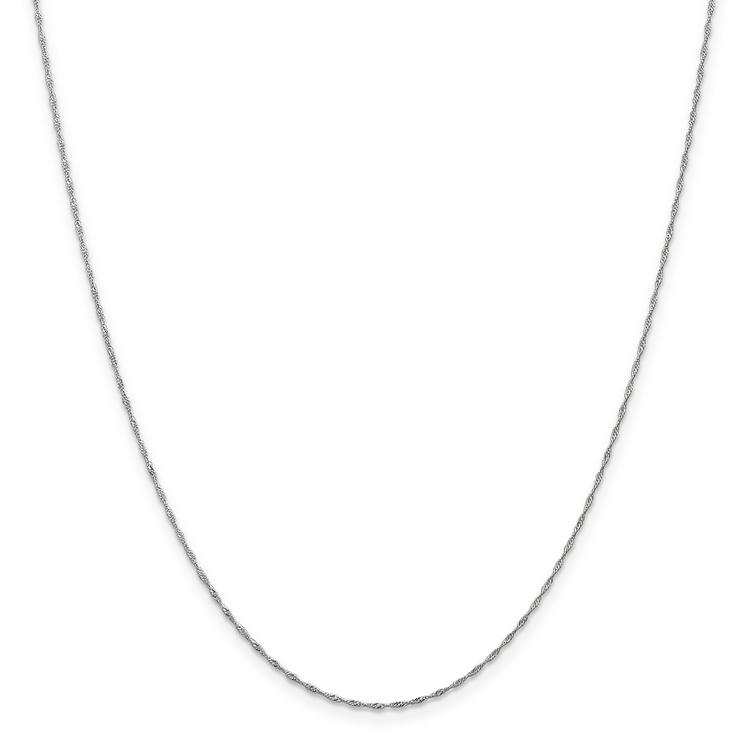 Gold Classics(tm) 1mm. 14k White Gold Singapore Necklace