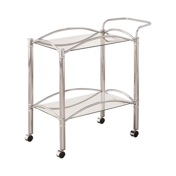 Coaster 2-Tier Serving Cart with Glass Top - image 