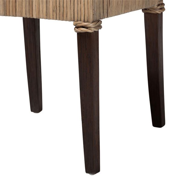 bali & pari Fatima Natural Rattan Dining Chair with Cushion