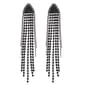 Ashley Cooper(tm) Hematite-Tone & Black Rhinestone Fringe Earrings - image 1