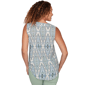 Womens Emaline Seabreeze Essence Sleeveless Paisley Blouse - image 2