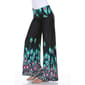 Womens White Mark Peacock Print Palazzo Pants - Turquoise/Aqua - image 3