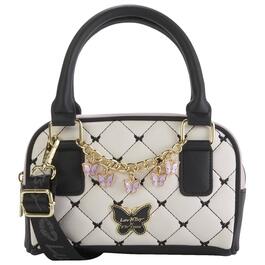Betsey Johnson Quilted Butterfly Barrel Crossbody w/ Chain