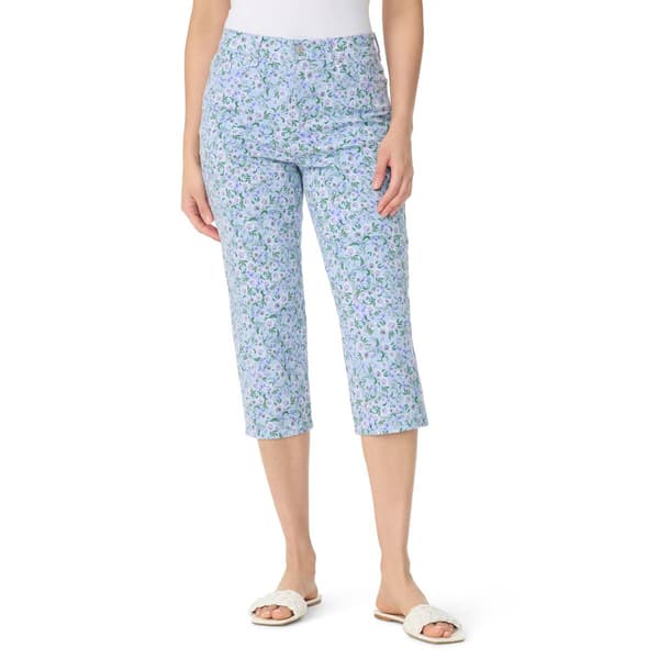 Petite Gloria Vanderbilt Amanda Capris with Side Slit