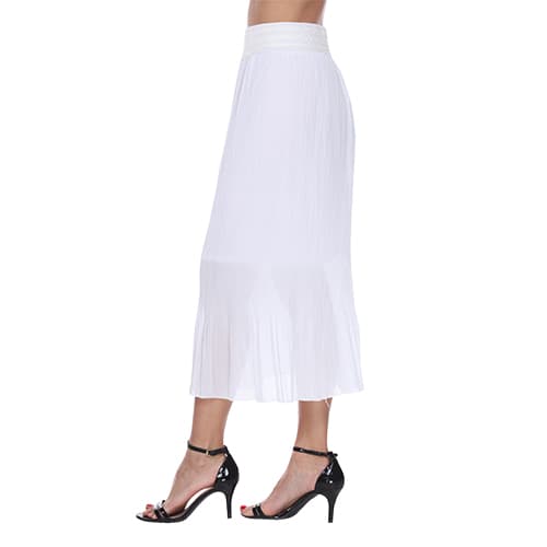 Womens White Mark Pleated Midi Skirt