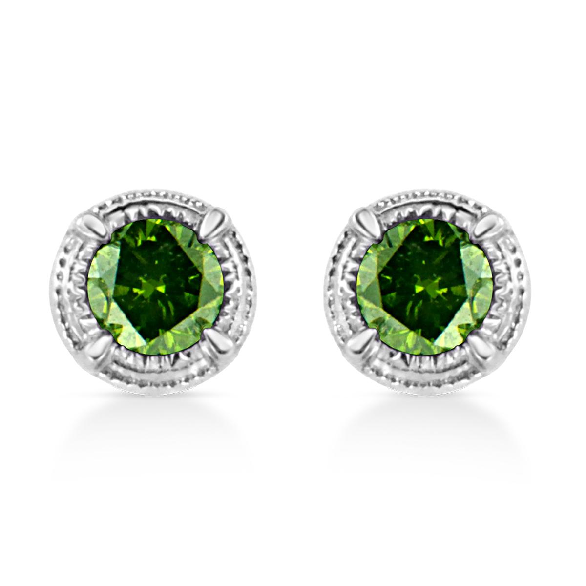 Radiant Rainbow™ 1/3ctw. Green Diamond Stud Earrings,Specials : American Fashion Style Bags On Sale
