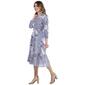 Womens Mlle Gabrielle 3/4 Sleeve Print Cotton Tier Midi Dress - image 3
