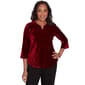 Womens Alfred Dunner Runway Ready Knit Crushed Velvet Top - image 1