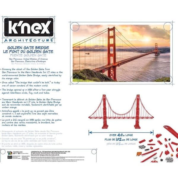K''NEX Architecture Golden Gate Bridge
