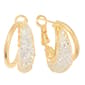 Athra 14kt. Gold Over Brass 22mm Mesh Hoop Earrings - image 1