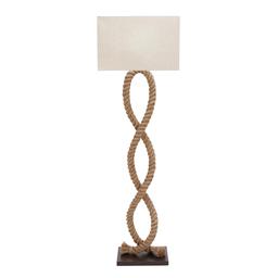 9th & Pike(R) Brown Coastal Rustic Floor Lamp