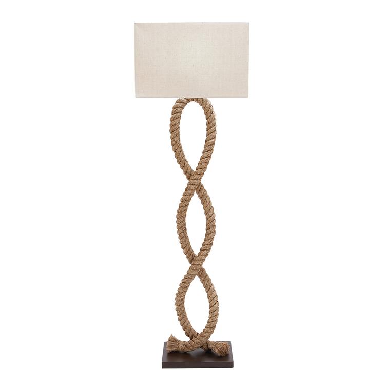 9th & Pike(R) Brown Coastal Rustic Floor Lamp