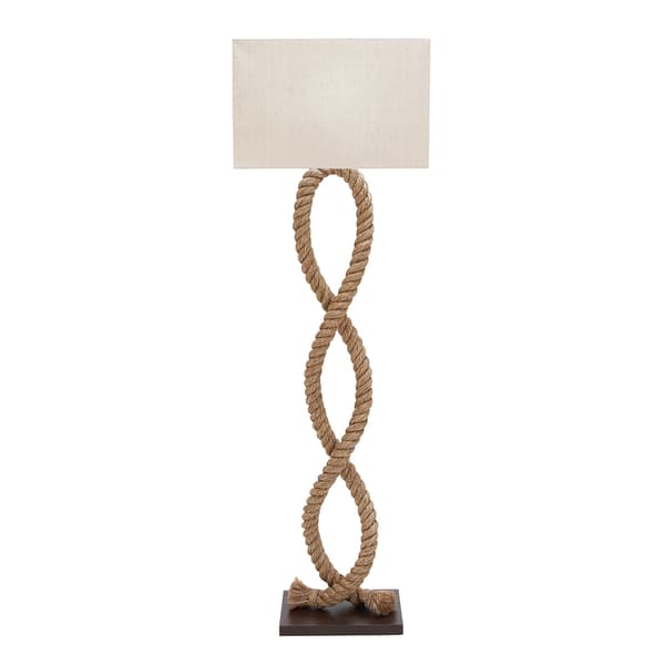9th & Pike(R) Brown Coastal Rustic Floor Lamp - image 