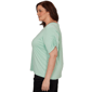 Plus Size Emaline Verde Grove II Short Ruch Sleeve Blouse - image 3