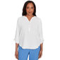 Petites Alfred Dunner Business As Usual Tie Sleeve Crinkle Textu - image 1