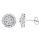 Haus of Brilliance 10kt. White Gold 1/2ctw. Halo Diamond Earrings - image 2