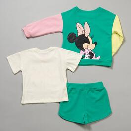 Toddler Girl Disney&#174; 3pc. Minnie Mouse Crew w/ Tee & Shorts Set