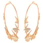 Jessica Simpson Yellow Gold Butterfly Hoop Earrings - image 2
