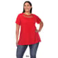 Plus Size White Mark Crisscross Neckline Short Sleeve Tunic - image 7