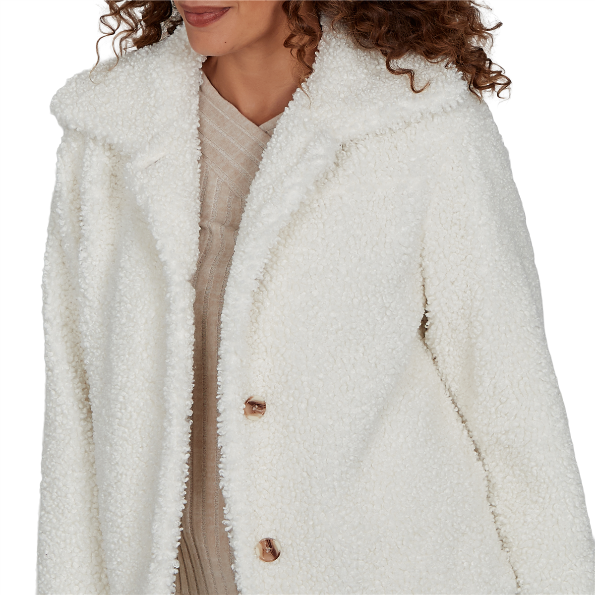 Womens Skye’s the Limit Icy Blue Sparkle Sherpa Jacket