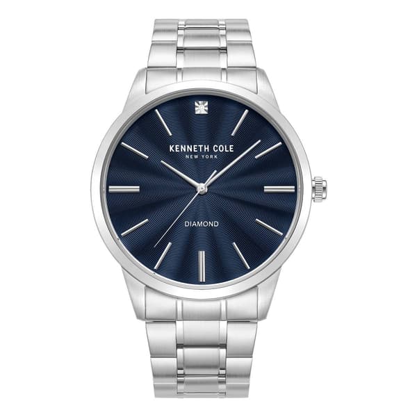 Mens Kenneth Cole&#40;R&#41; Stainless Steel Blue Dial Watch - KCWGG2122905 - image 
