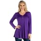 Womens 24/7 Comfort Apparel Long Sleeve Button V-Neck Tunic Top - image 5