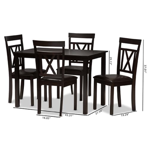 Baxton Studio Rosie 5pc. Dining Set