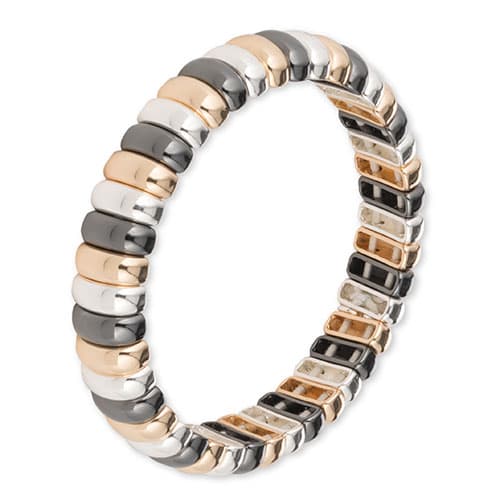 Nine West Tri-Tone Skinny Links Stretch Bracelet