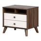 South Shore Yodi Natural Walnut 2-Drawer Nightstand - image 1