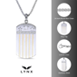 Mens Lynx Stainless Steel Cubic Zirconia Dog Tag Pendant Necklace - image 6