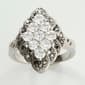 Ashley Cooper(tm) Silver Marcasite Cluster Shield Ring - image 1