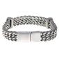 Mens Lynx Stainless Steel Double Row Bracelet - image 2