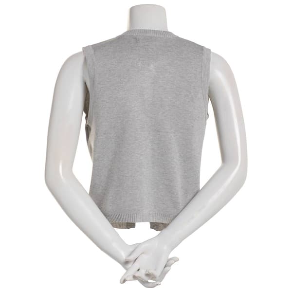 Juniors Madden Girl Button Front Crew Neck Sweater Vest