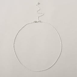 Adjustable Sterling Silver Singapore Chain Necklace