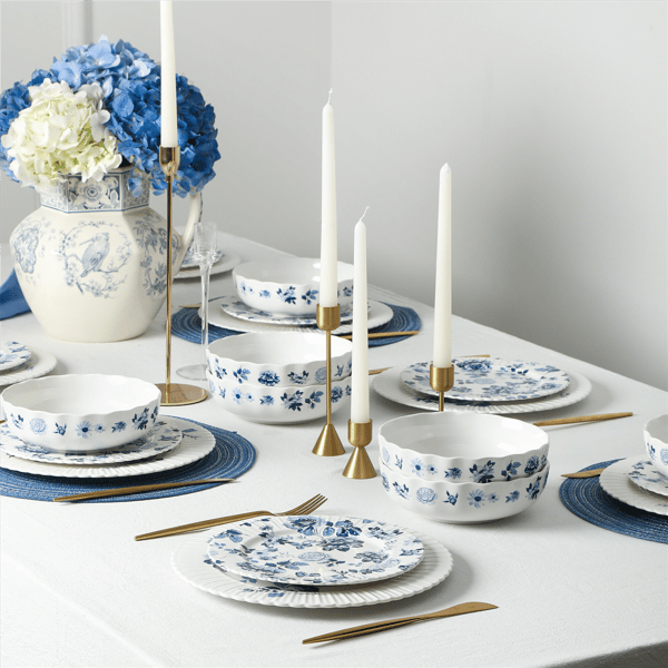 Stone Lain Fiore 4pc. New Bone China Salad Plate Set