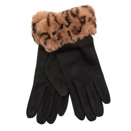 Womens Nanette Lepore Faux Fur Animal Cuff Gloves