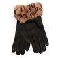 Womens Nanette Lepore Faux Fur Animal Cuff Gloves - image 1