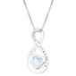 Gemminded 6mm Heart Aquamarine & 0.005ctw. Diamond Pendant - image 3