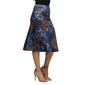Womens 24/7 Comfort Apparel Blue Animal Knee Length Skirt - image 1