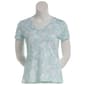 Plus Size Architect(R) Short Sleeve V Neck Vine Floral Tee - image 1