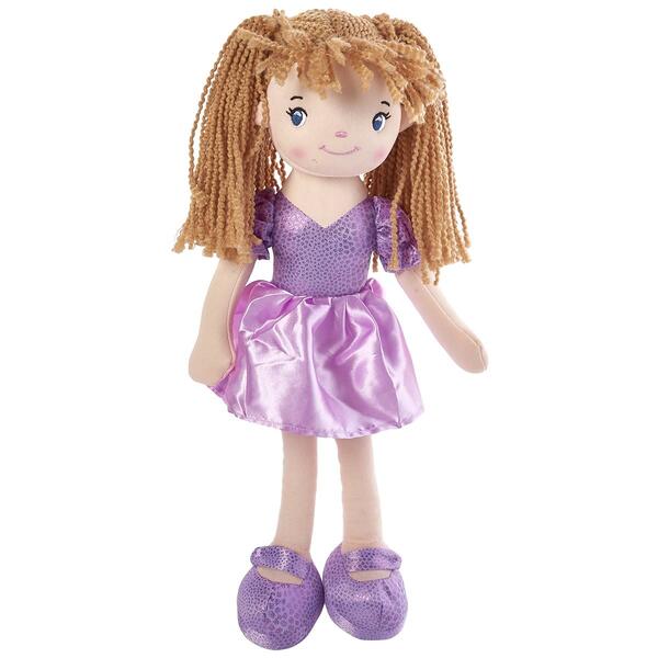 Linzy Toys 18in. BFF Addy Purple Plush Rag Doll - image 