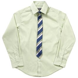 Boys &#40;8-20&#41; Van Heusen&#40;R&#41; Dress Shirt & Clip On Tie - Almost Aqua