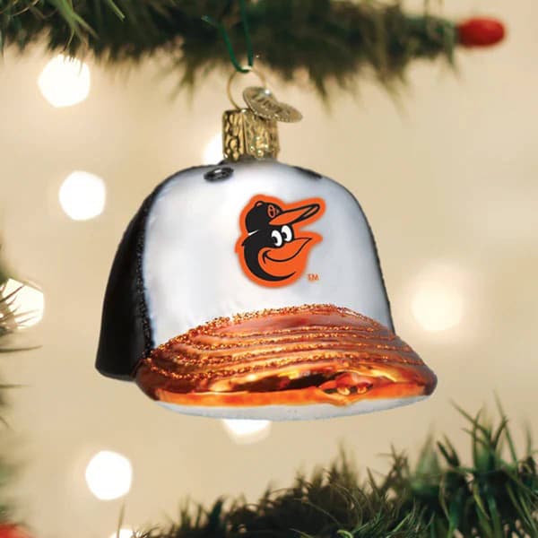 Old World Christmas Baltimore Orioles Baseball Cap Ornament - image 