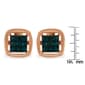 Radiant Rainbow™ Rose Gold 1/4ctw. Blue Diamond Stud Earrings - image 5