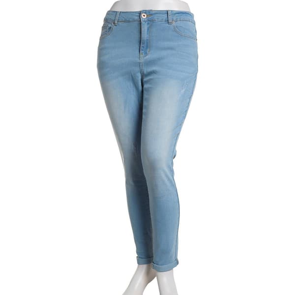 Junior Plus California Vintage High Rise 5 Pocket Skinny Jeans