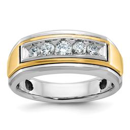 Mens Gentlemens Classics(tm) 14kt. Two Tone 1/2ctw. Diamond Ring
