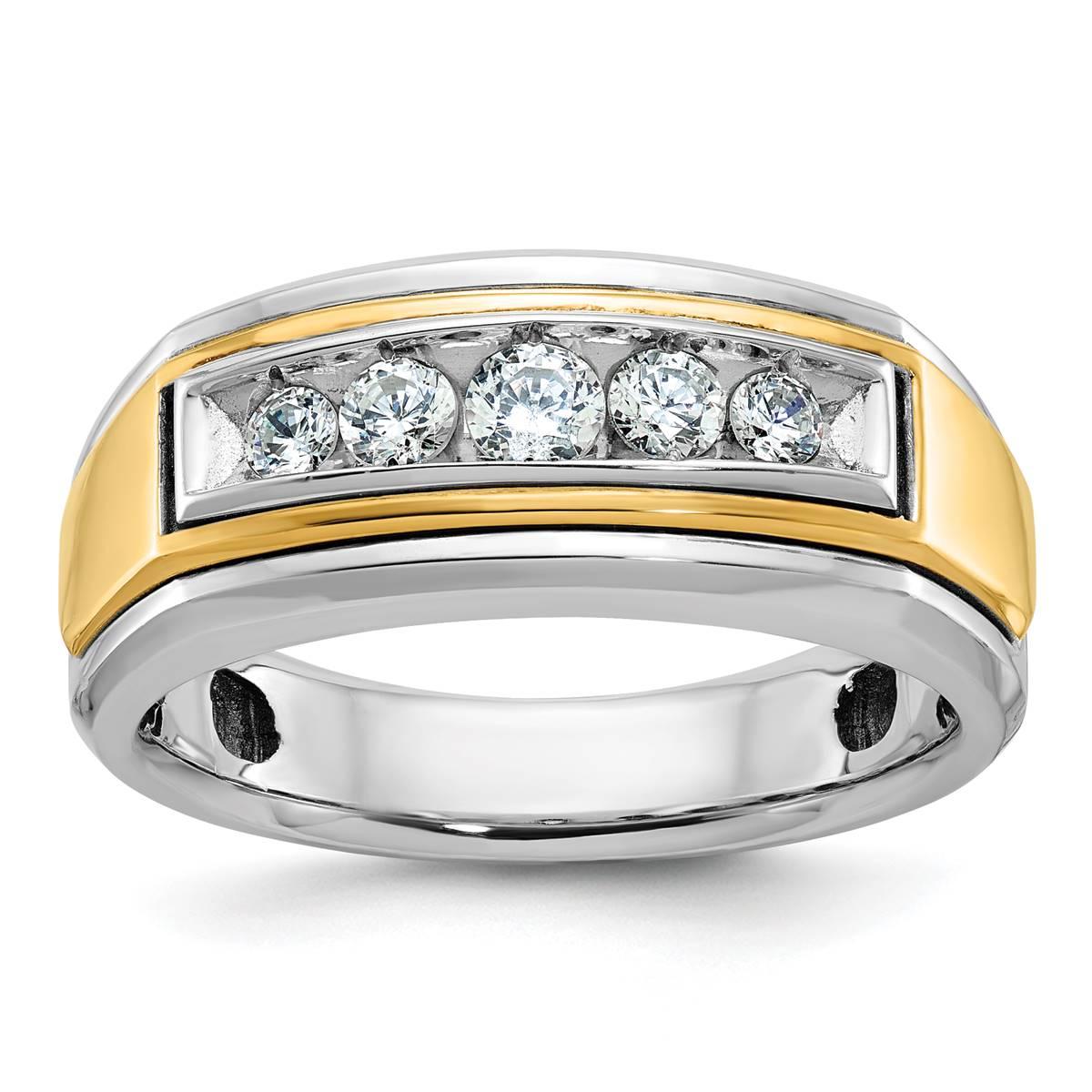 Mens Gentlemens Classics(tm) 14kt. Two Tone 1/2ctw. Diamond Ring